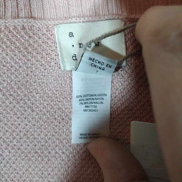 A New Day Women’s Sweater Kimono Cardigan One Size Open Front Pink, New With Tag - Picture 3 of 9